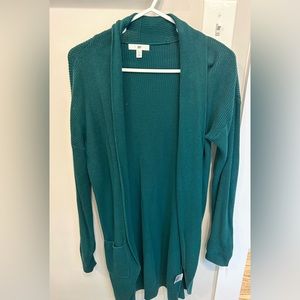 Nordstrom Dark Green Long Cardigan